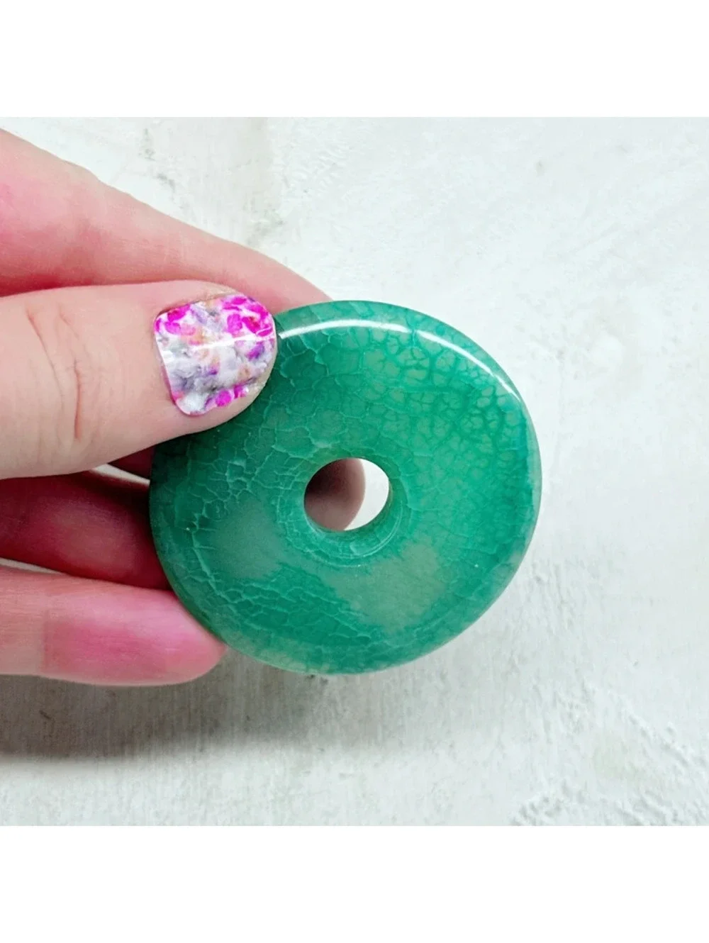 3091gc. Green Stone Pendant